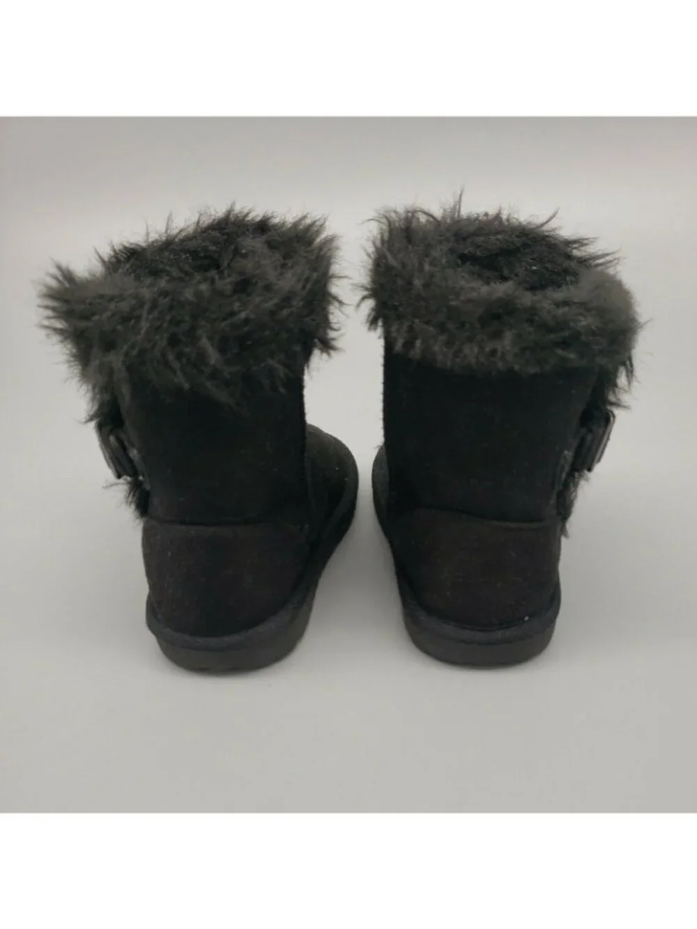 The Children’s Place Baby Girl Winter fur Lined Black Boots Size 5T
